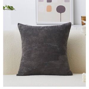 Gray Ribbed  pillow sham 2 pack